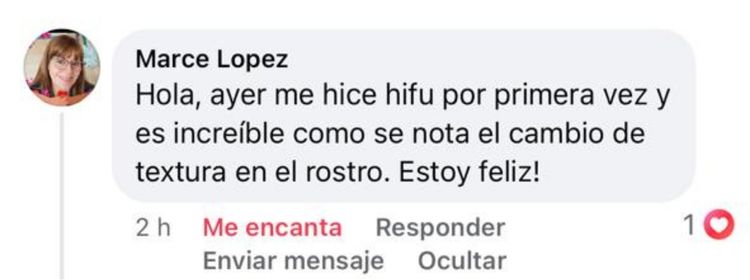 Comentario paciente HIFU 24D